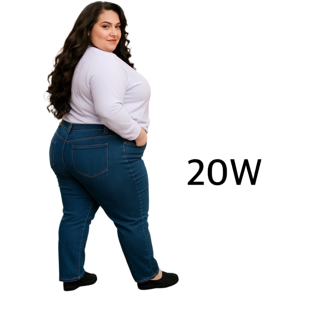 Earl Jeans Women’s Plus Size 20W – Stretch Straight Leg with Tummy Control